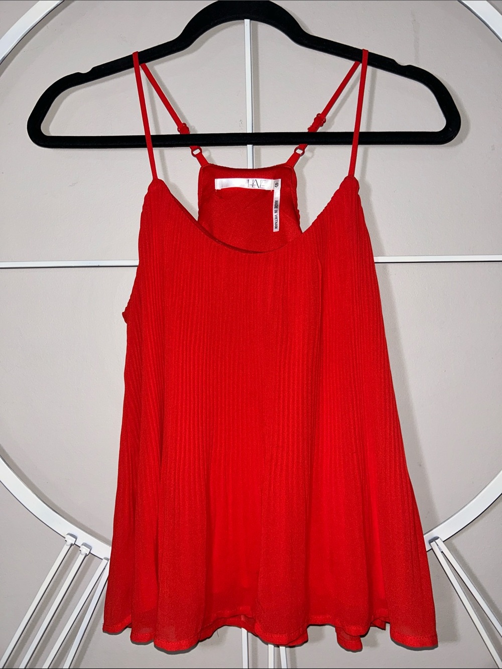 Have Red Pleated Swing Cami Tank
